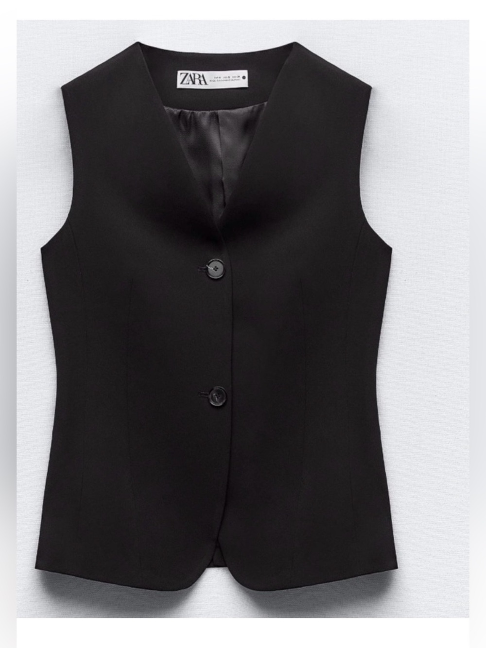 ZARA Black Tailored Sleeveless Blazer Vest